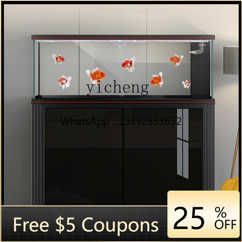 

TQH fish tank ultra-white glass dry and wet separation aquarium bottom filter sleeve tank goldfish lanshou tank