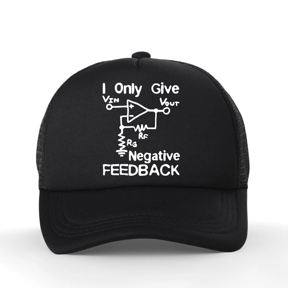 I Give Negative Feedback Engineer Print Breathable Baseball Cap Men Golf Cap Summer Hat fashion casual women mesh sun hats