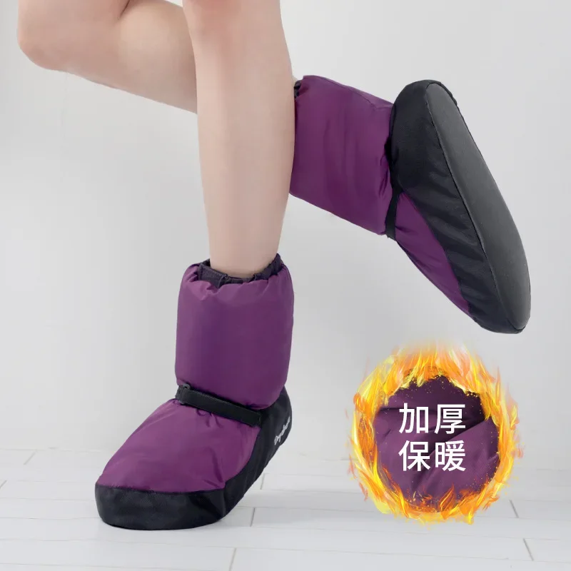 XIHAHA Winter Baumwolle Stiefel Mode Ballett Nationalen Tanz Schuhe Erwachsene Modern Dance Baumwolle Aufwärmen Übungen Wärmer Ballerina