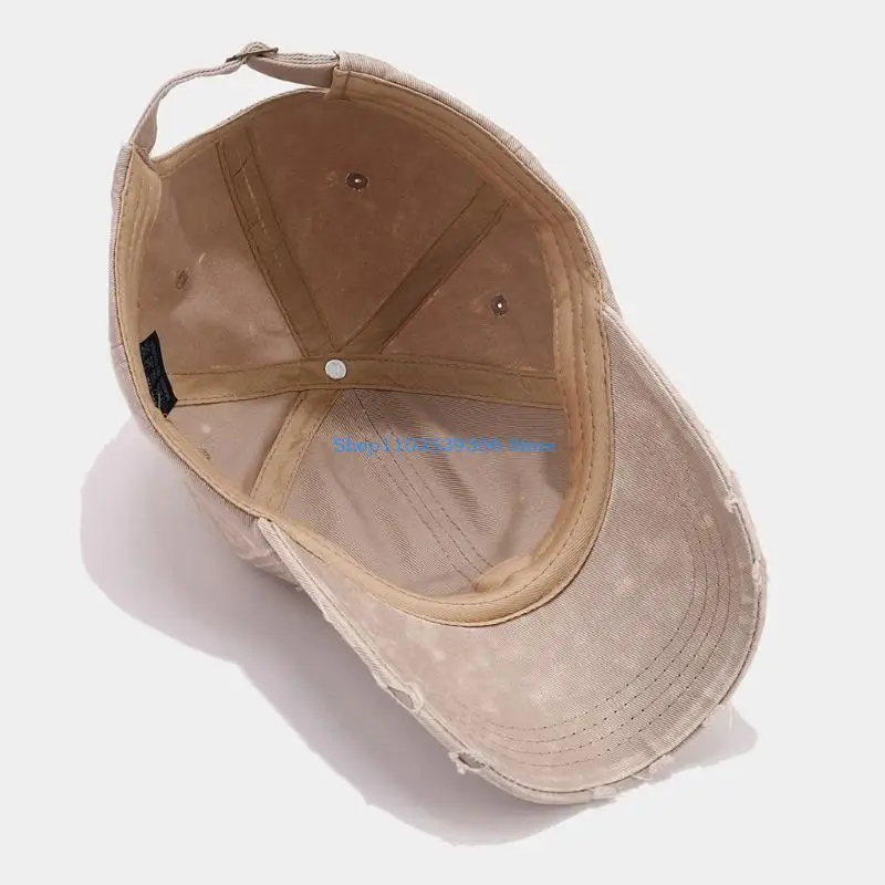 

400A Distressed Baseball Hat with Embroidery Lettering Adjustable Snapbacks Hat Headwear For Everyday Use And Outdoor Activity