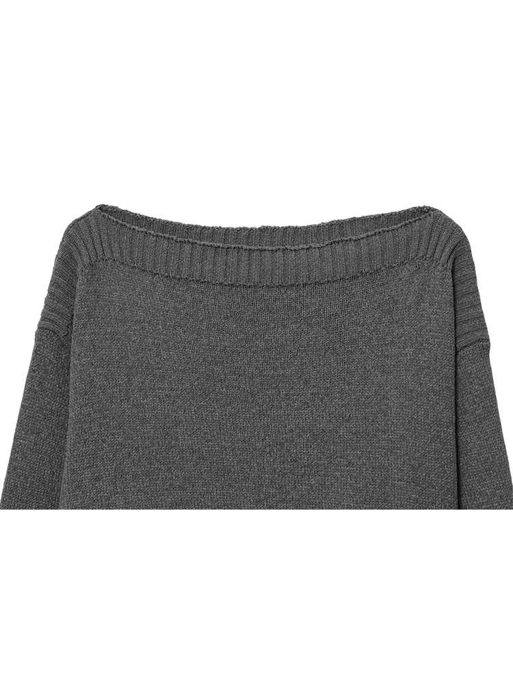 HH Women Autumn Casual Pullover Long Sleeve Slash Neck Long Sleeves Slim knitted Sweater Female Elegant Versatile Pullover Top
