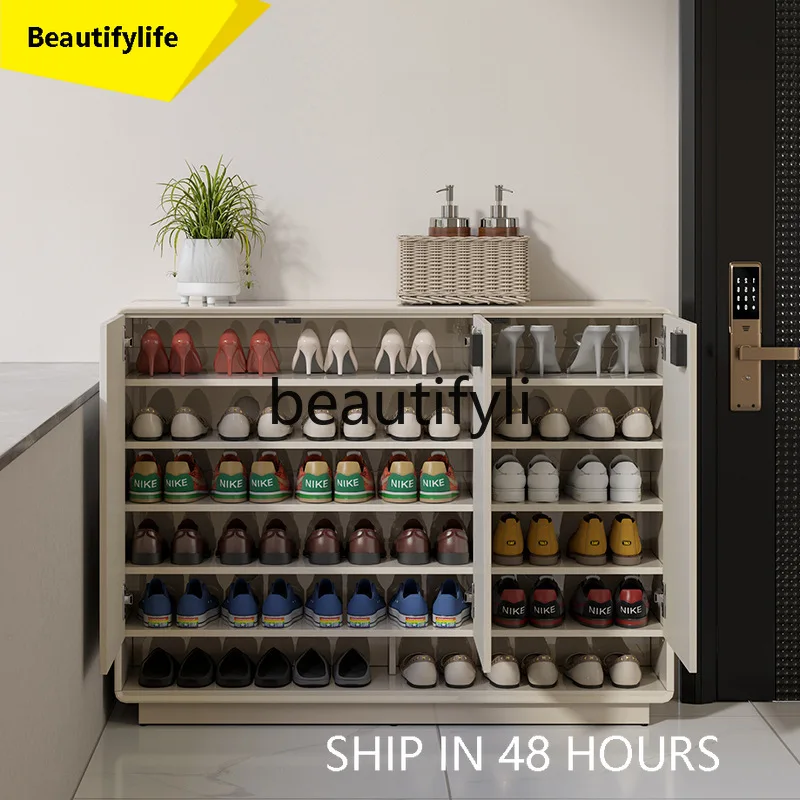 

6239 Doorway Lockable Shoe Cabinet for Home Use, Large Capacity Outdoor Hallway Storage for Elevator Entrance and Corridor