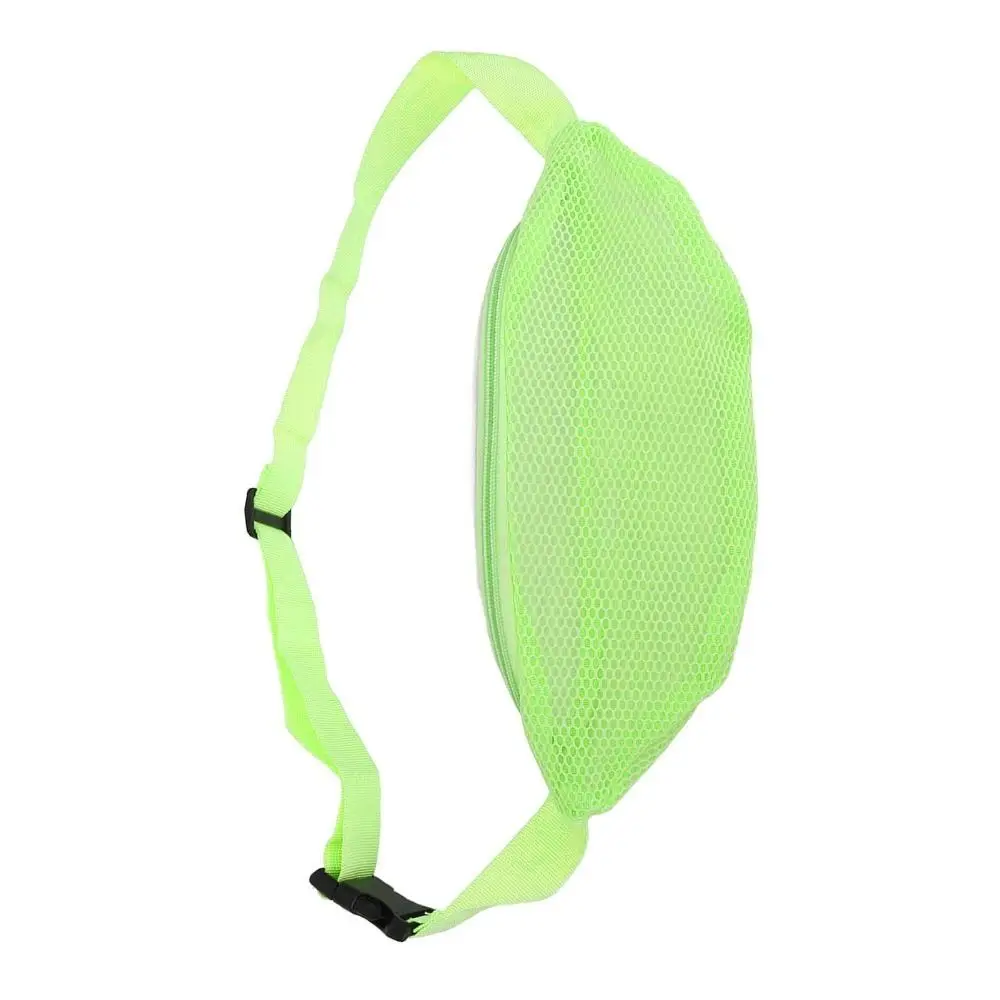 Durable Breathable Beach Mesh Fanny Pack Adjustable Belt Nylon Collecting Bag Lightweight Mesh Beach Bag Storing