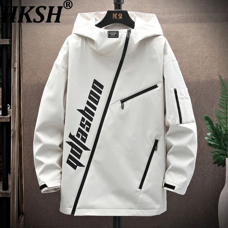 HKSH Spring Autumn New Men Tide Punk Safari Style Trend Brand Unique Casual Jacket Popular Youth Student Sports Coat Top HK18816
