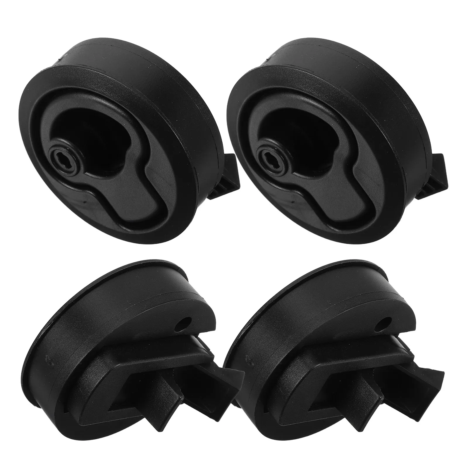 4Pcs Corrosion Resistant Rubber Marine Hatch Latches Flush Pull Locking Latch for Boat Cabinets Bait Wells Electrical Enclosures
