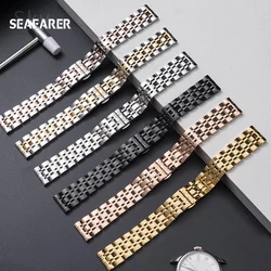 Watch Band Strap Solid Stainless Steel Watchband Bracelet For Longines Tissot Casio Omega 12 14 15 16 17 18 19 20 21 22 23 24mm