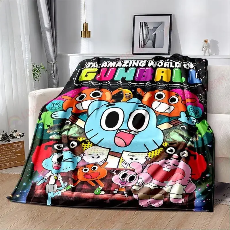 3d Print The Amazing World Blanket For Sofa Bed Travel Gumball Blanket Super Soft Cartoon Blanket Couch Sofa Bed Birthday Gift