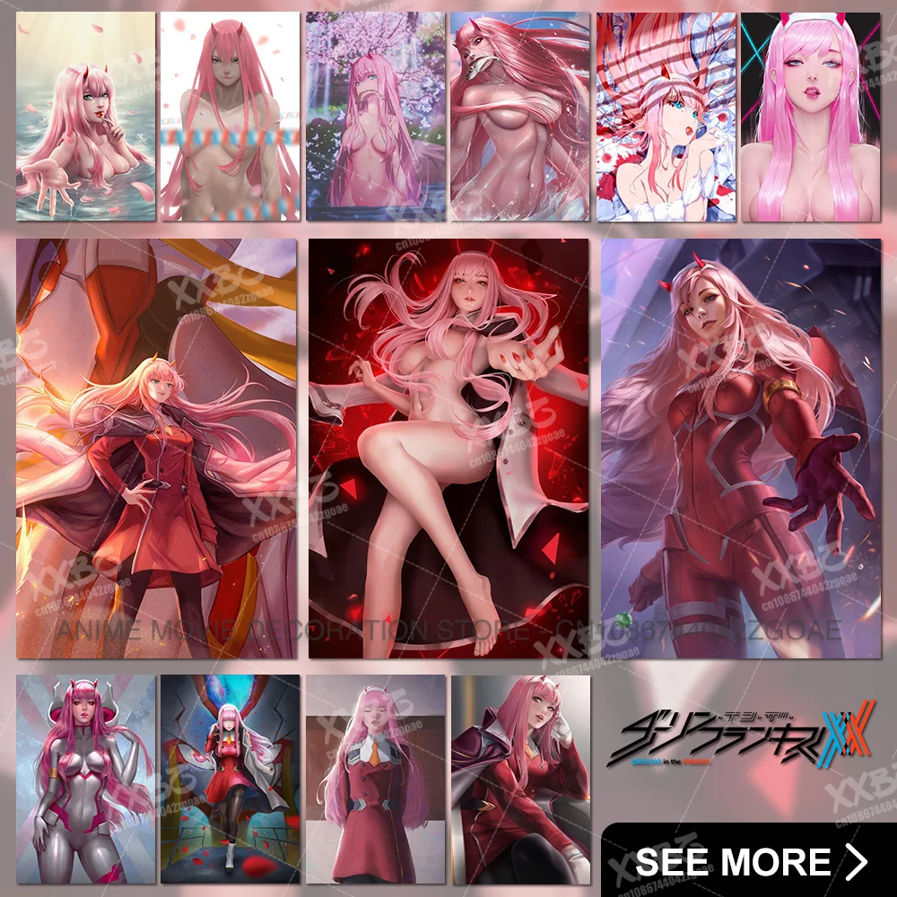 

DARLING In The FRANXX Canvas Prints Paintings Anime Figures Wall Art Poster Japanese Sexy Pictures For Living Room Home Decor