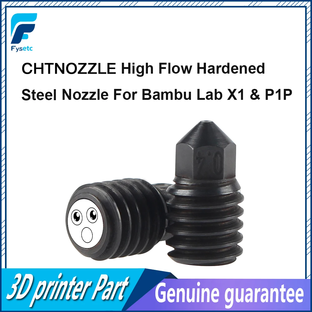 

CHT NOZZLE For Bambu Lab X1 P1P 0.4/0.6mm Hardened Stee CHT NOZZLES Hotend Heater Block Nozzles High Flow 3D Printer Accessories