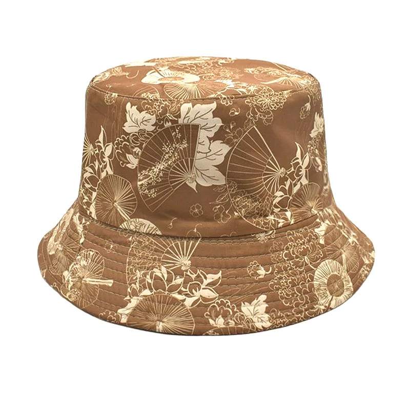 2023 Four Seasons Cotton Cartoon Print Bucket Hat Fisherman Hat Outdoor Travel Sun Cap for Men and Women 245