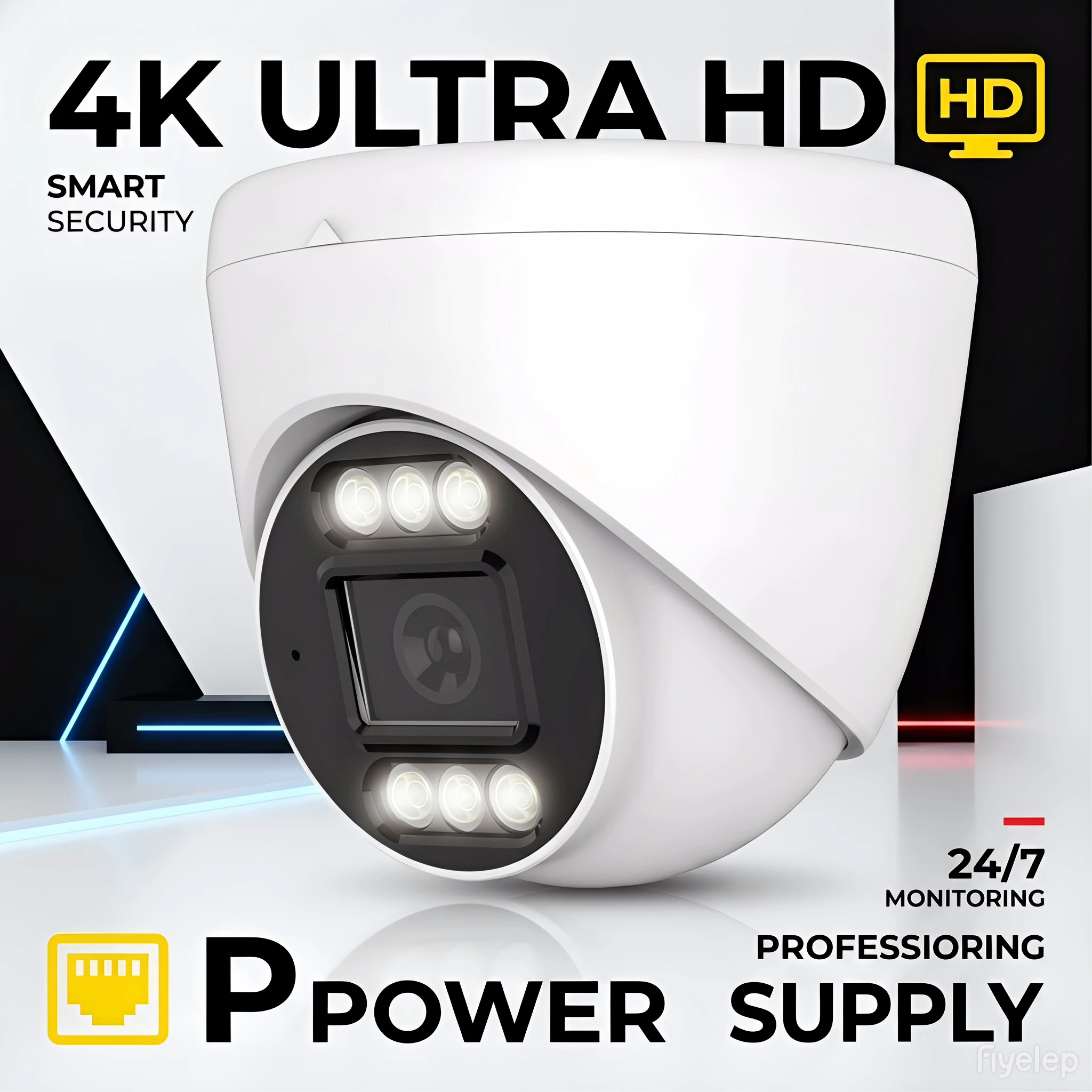 

4K 8MP PoE IP-камера видеонаблюдения, опционально 4MP/5MP, двусторонняя аудиосвязь, ночное видение с двойной подсветкой, H.265, поддержка ONVIF