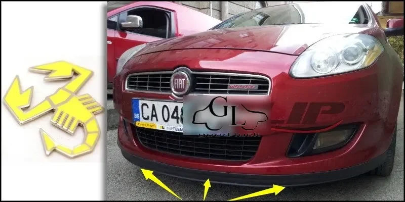 Bumper Lip Deflector Lips For Fiat Siena / Albea / Petra / Pyeonghwa Hwiparam Front Spoiler Skirt For TopGear / Body Kit / Strip