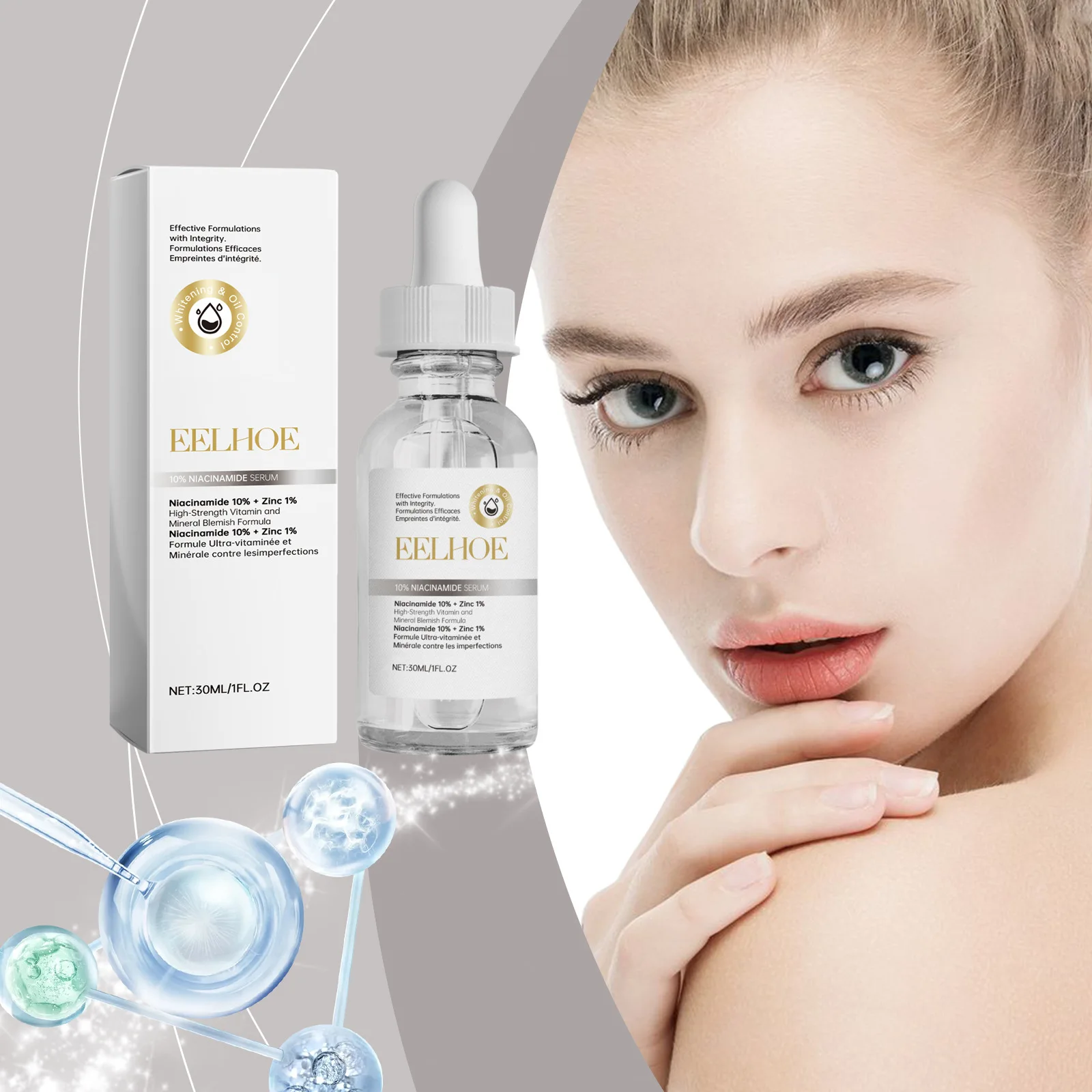 Niacinamide Serum for Moisturized and Plump Skin with Reduced Wrinkles Reducing Fine Lines Spots and Enlarged Pores