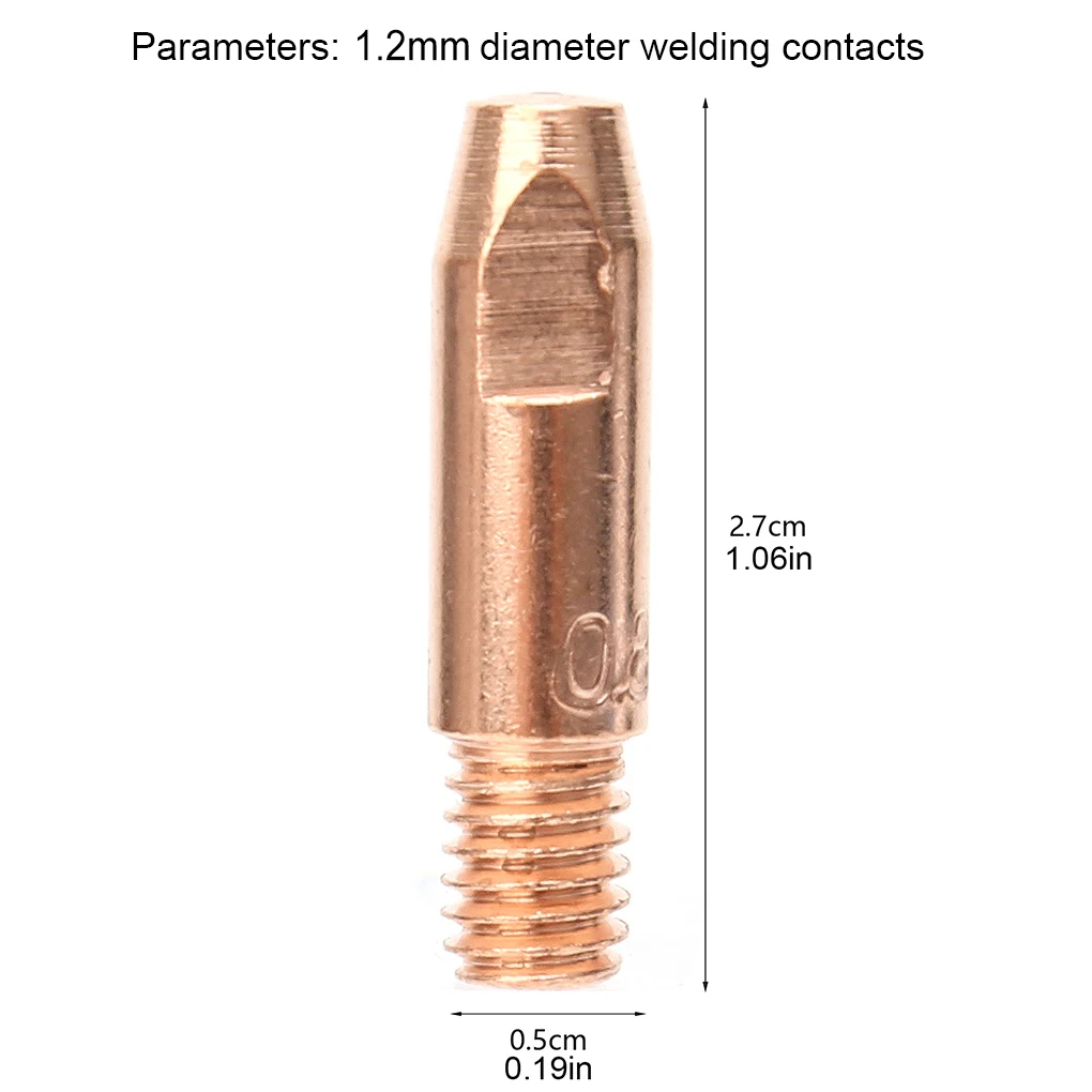 20 Pieces Welding Nozzles Wire Feeding 1.2mm Detachable Weld Torch Replacing Tip Holder Replacement for BINZEL 24KD