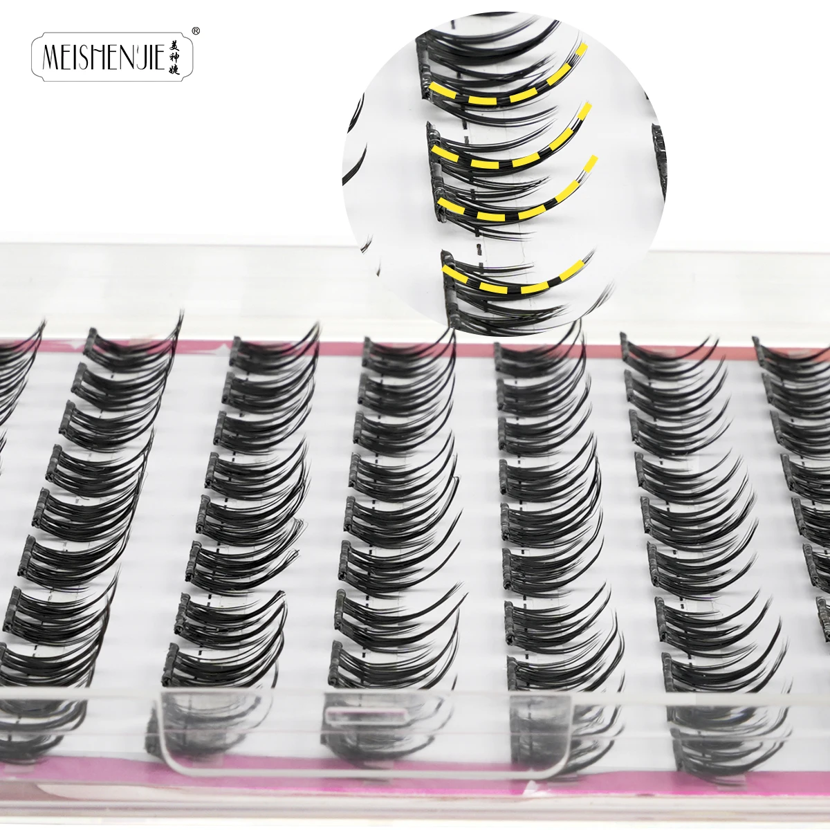 Selbstklebende Wimpern, 100 Stück, DIY-Cluster-Wimpern, kein Kleber erforderlich, einzelne Wimpernverlängerung, Make-up-Tools, künstliche Wimpern