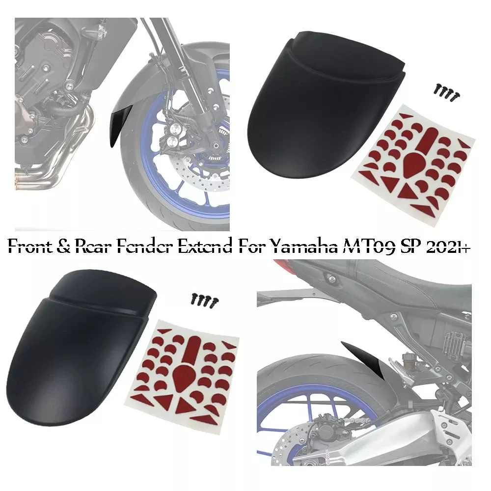 Motorcycle Accessories For 2021 2022 2023 MT09 MT 09 SP Mudguard Extender Front Rear Fender Extender Wheel Tire Hugger Protector