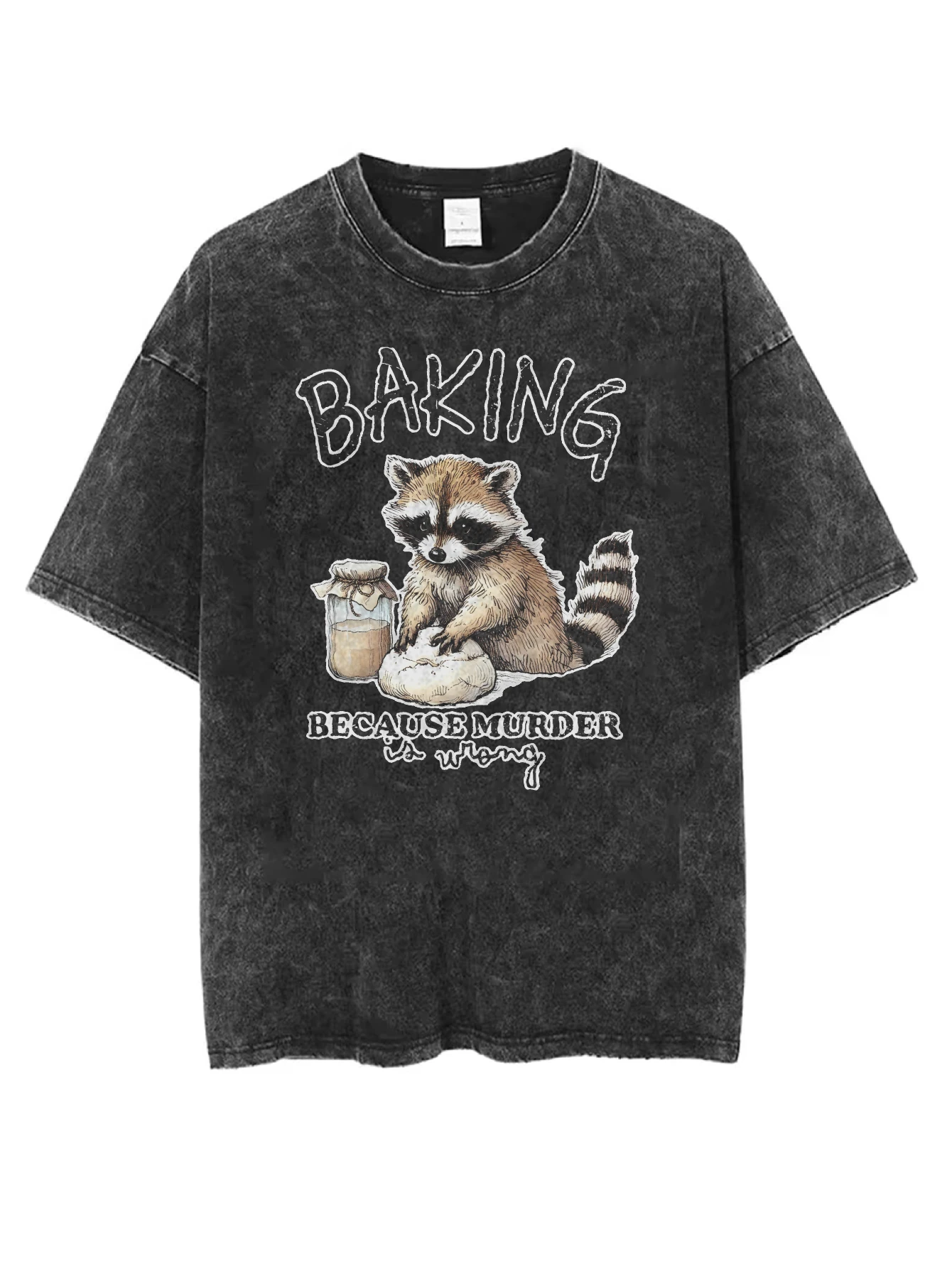 تي شيرت أسود مريح برقبة دائرية مغسول للنساء والرجال ملابس شتوية فضفاضة تناسب الهالوين بطباعة جرافيك الأكثر مبيعًا