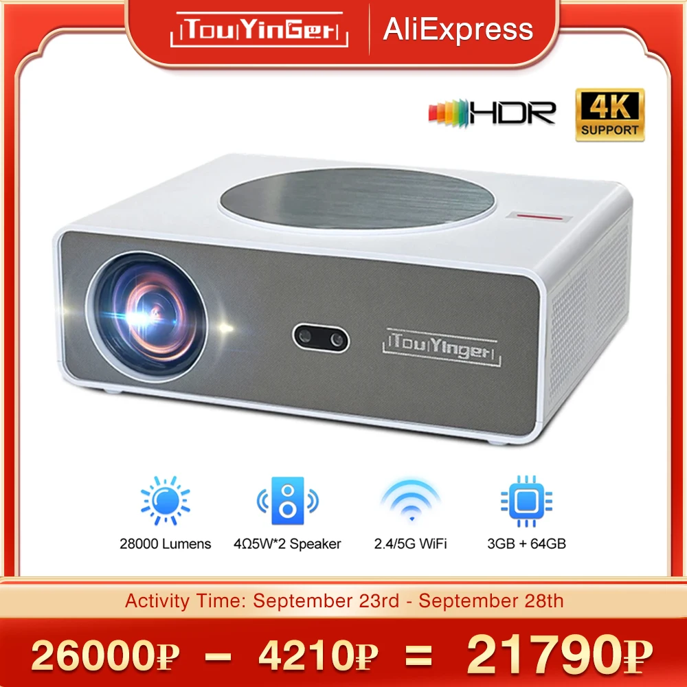 

Touyinger Q11 projector 4K 8K led home theater electronics video game devices 5G Projectors full HD movie projector