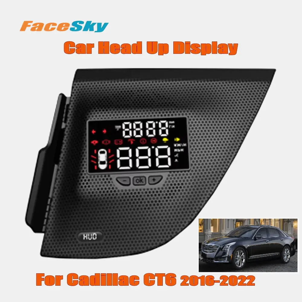 

Car OEM HUD Head-up Head Up Display For Cadillac CT6 2016-2024 HUD Auto Electronic Accessories Front View Windshield Projector