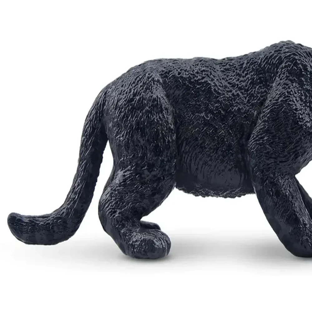 Toymany محاكاة الفهد الأسود شبل الحياة البرية نماذج للحيوانات لعبة شخصيات صغيرة دمى عمل التماثيل لعب الأطفال هدية