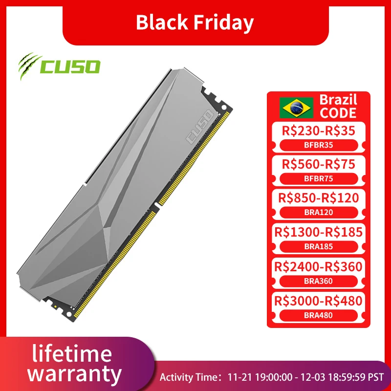 CUSO memoria ram ddr4 3200mhz 8GB RAM 16GB 2666MHz 3000MHz memória ddr4 3200mhz Gaming Memory Desktop Gaming High Performance