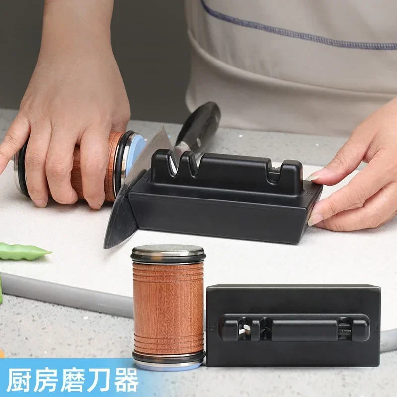 Household Multifunctional Kitchen Knife Scissors Quick Sharpening Stone Angle Adjusting Roller Sharpener