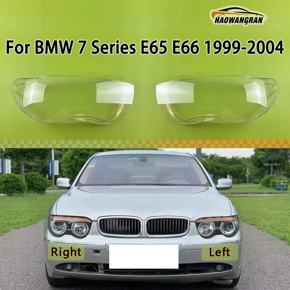 

For BMW 7 Series E65 E66 1999 2000 2001 2002 2003 2004 Headlamp Cover Transparent Lampshade Headlight Shell Mask Lens Plexiglass