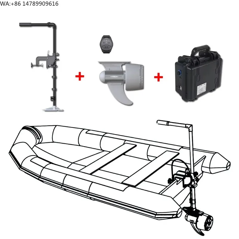 Electric Trolling MotorS01 Boat Mounting Bracket+ Y01 Thruster+ B1 Battery 13.5kg Thrust Max Propeller Electric Power Fin Can Be