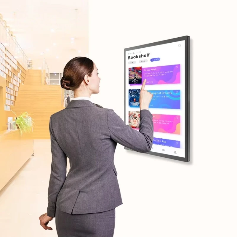 Ultra-thin industrial wholesale 21.5-inch capacitive display game touch screen monitor wall-mounted