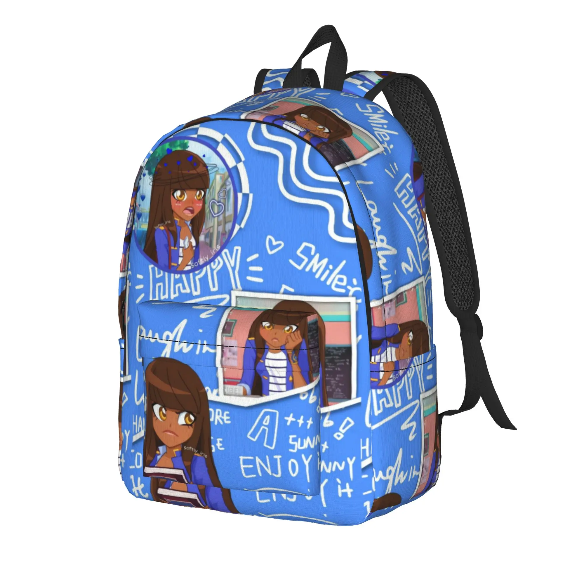 LoliRock Backpack Male  Big Backpacks Polyester Cute High School Bags Travel Designer Rucksack