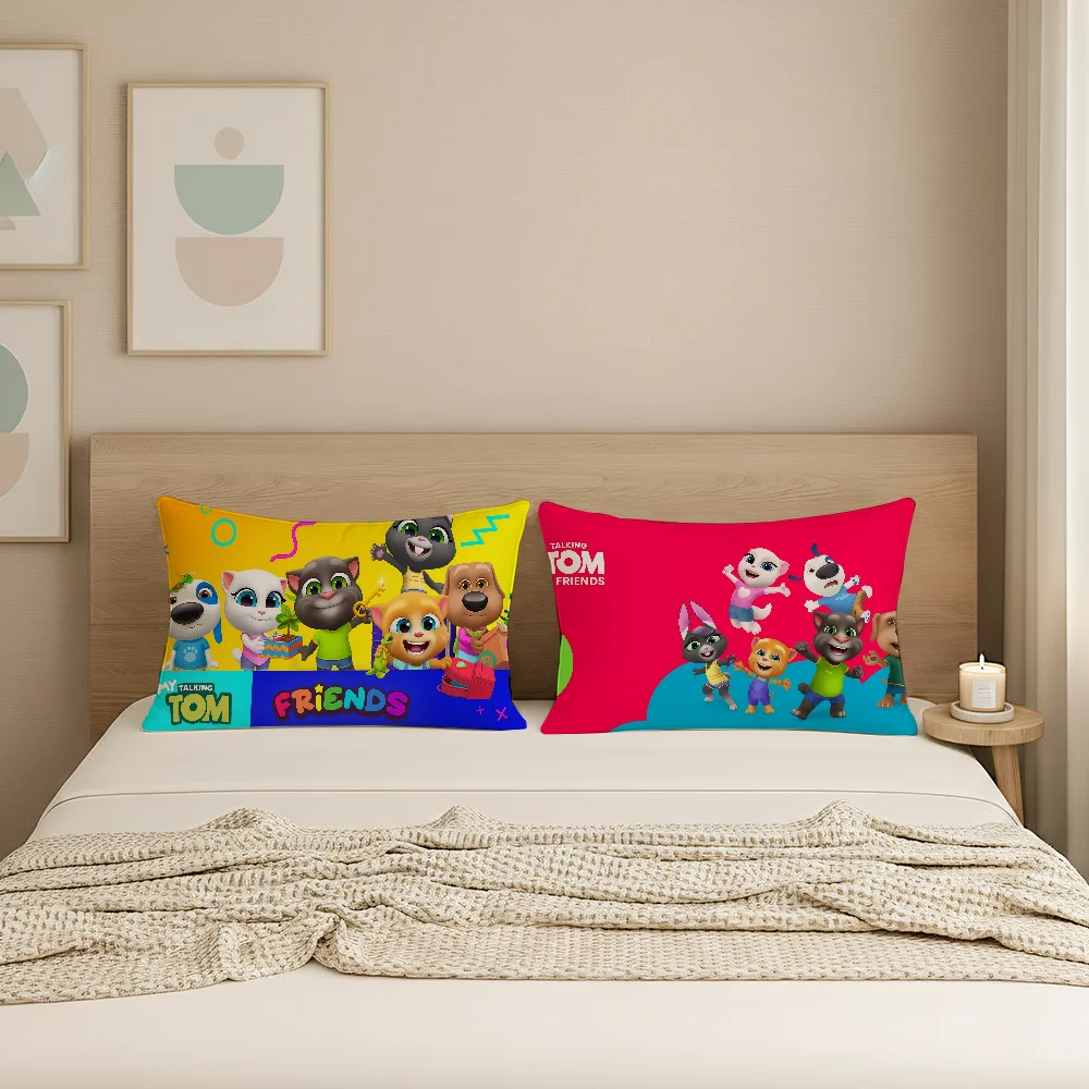 Funda de almohada Game T-Talking T-Tom y F-Friends adecuada para oficina, dormitorio, sofá, decoración del hogar, cojines rectangulares