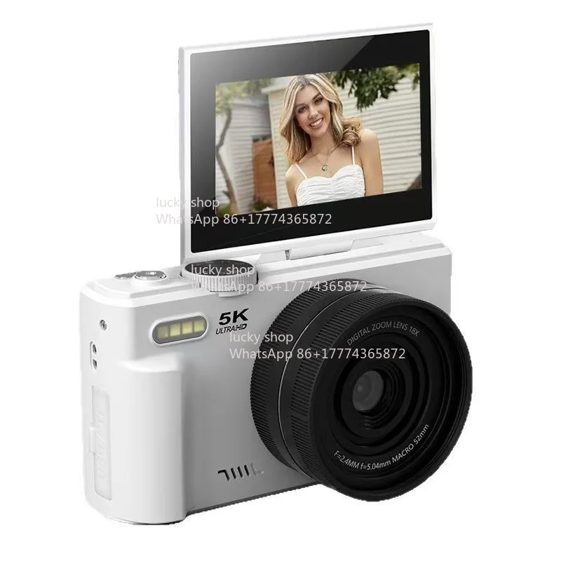 New 3 Inch Flip Screen Beauty High Definition Digital Camera 75 Million Pixel 5K Video 18x Zoom