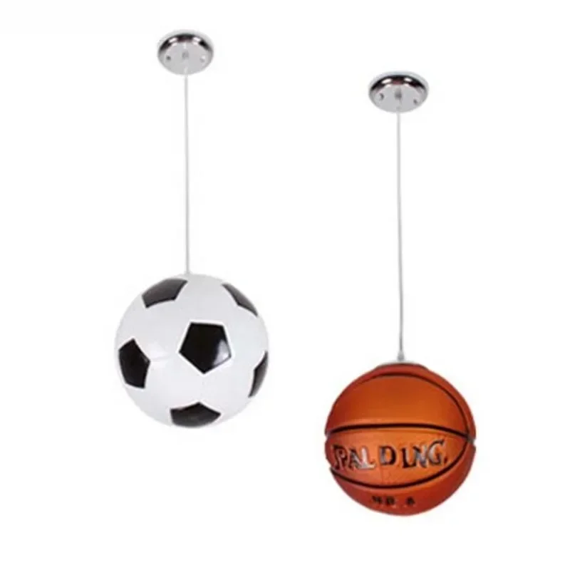 Modern Creative Personality Football Glass Light Children's Bedroom Chandelier Boys Girls Room Decorative Light Indoor Lighting