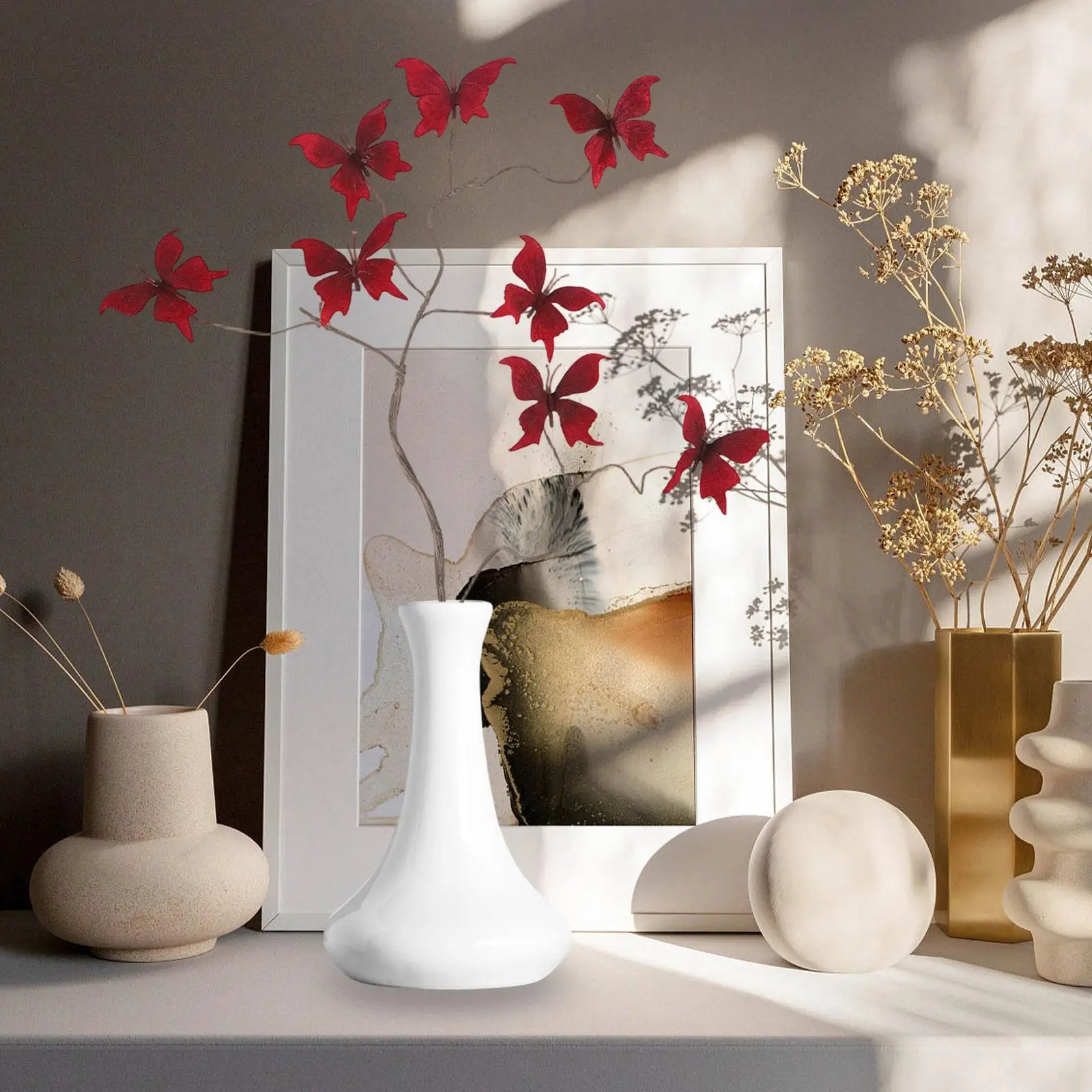 Artificial Butterfly Branches Display Wedding Home Office Plant Pots Simulation