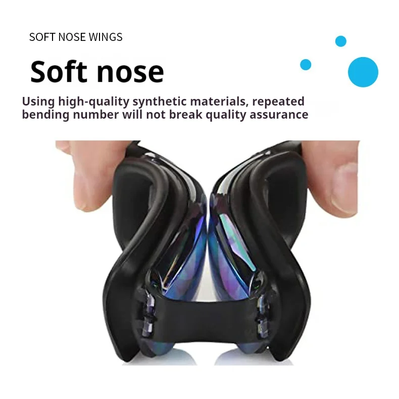 Óculos de natação impermeáveis de silicone para homens e mulheres, óculos UV, chapeamento transparente, anti-nevoeiro, miopia, dioptria, esportes, óculos de natação com caixa