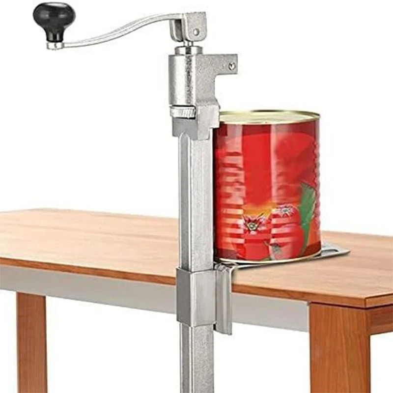 Commercial Hotel Heavy-Duty Desktop Can Opener Bottle Opener for Fruit & Vegetable Cans Easy Operation Table Fixed