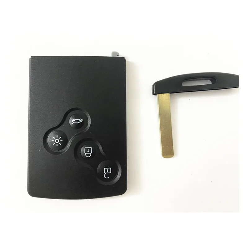 Keyless Go zestaw głośnomówiący Smart Card zdalny kluczyk z 4 przyciskami 433MHz pcf7945 4A Chip dla Renault Clio IV 4 Captur 2009-2017