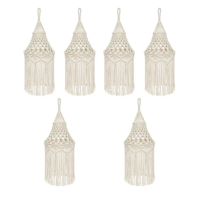 【stock-limitado】6x-lampara-colgante-de-macrame-cubierta-para-lampara-colgante-estilo-moderno-para-oficina-dormitorio-sala-de-estar-guarderia-dormitorio-estudiantil-estilo-bohemio