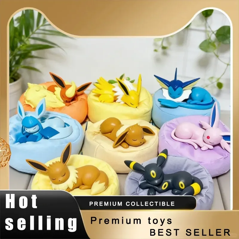 

Pokemon Eevee Sleeping Pose Series Mystery Box Blind Box Anime Lucky Figure Cute Doll Versatile Toy Decoration Gift for Fans