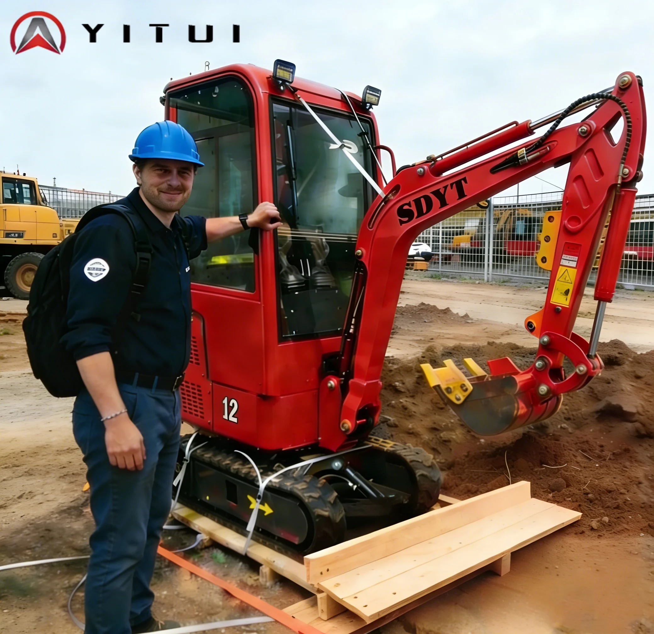 

2026 Fast Delivery Of 1.2 Ton Mini Digger Customized Small Crawler Farm Excavators Home Euro 5 Multifunctional Small Excavator