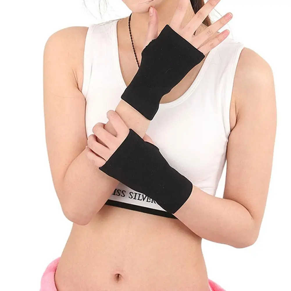 1Pair Sports Wrist Compression Sleeves Comfortable Hand Support Brace for Arthritis Tendonitis Sprains Workout Carpal Tunne W0C6