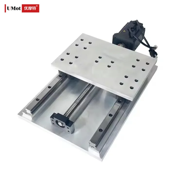 UMOT Heavy Load 300kg Long Stroke 100-1300mm Dc Cnc Ball Screw Square Linear Guide Slider Linear Motion Module Single-Axis Robot