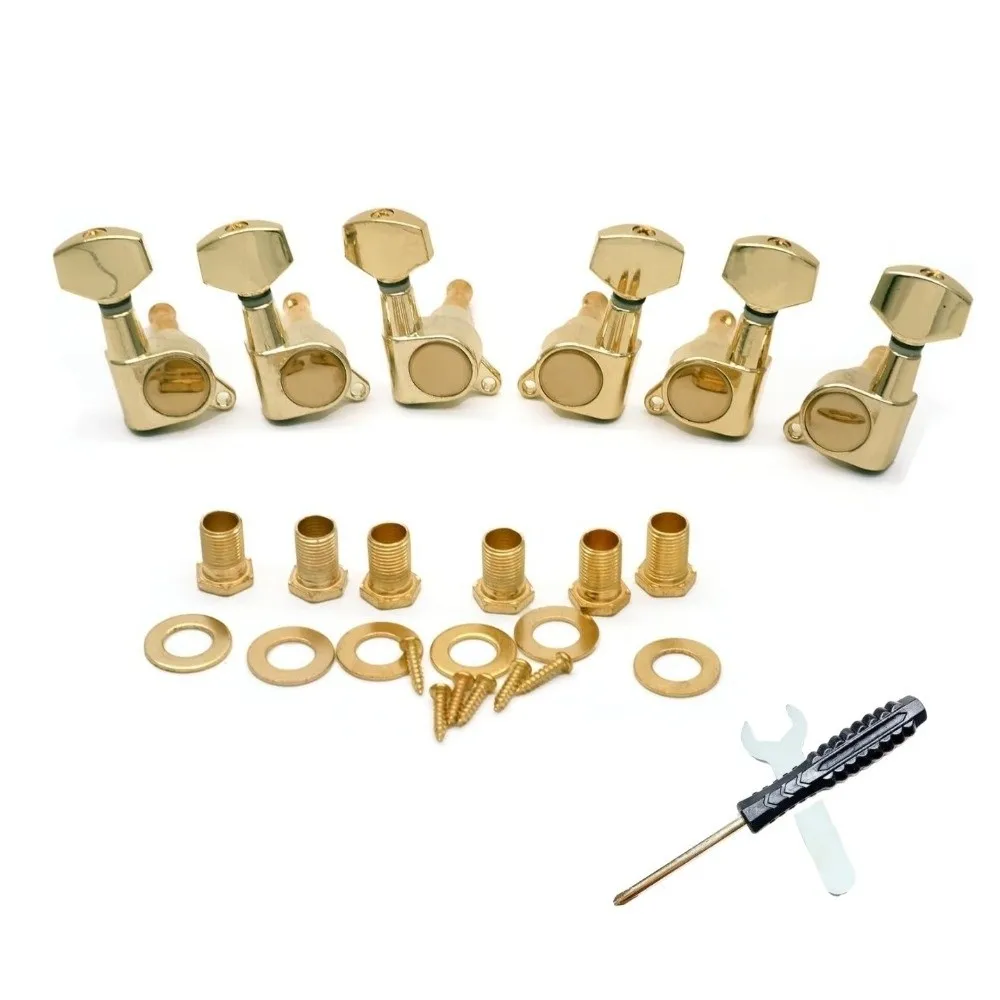 Metal Guitar String Tuning Pegs Totally Closed 3L3R Configuration Classical Guitar Tuners Keys Machine Head Knob Guitar Tuner