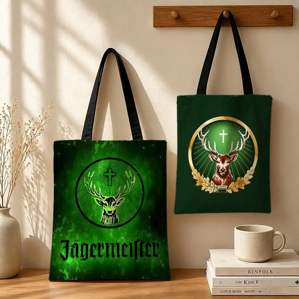Bolsas de lona para bebidas j-jagermeister, ideales para la escuela, compras, viajes, trabajo y compras de supermercado
