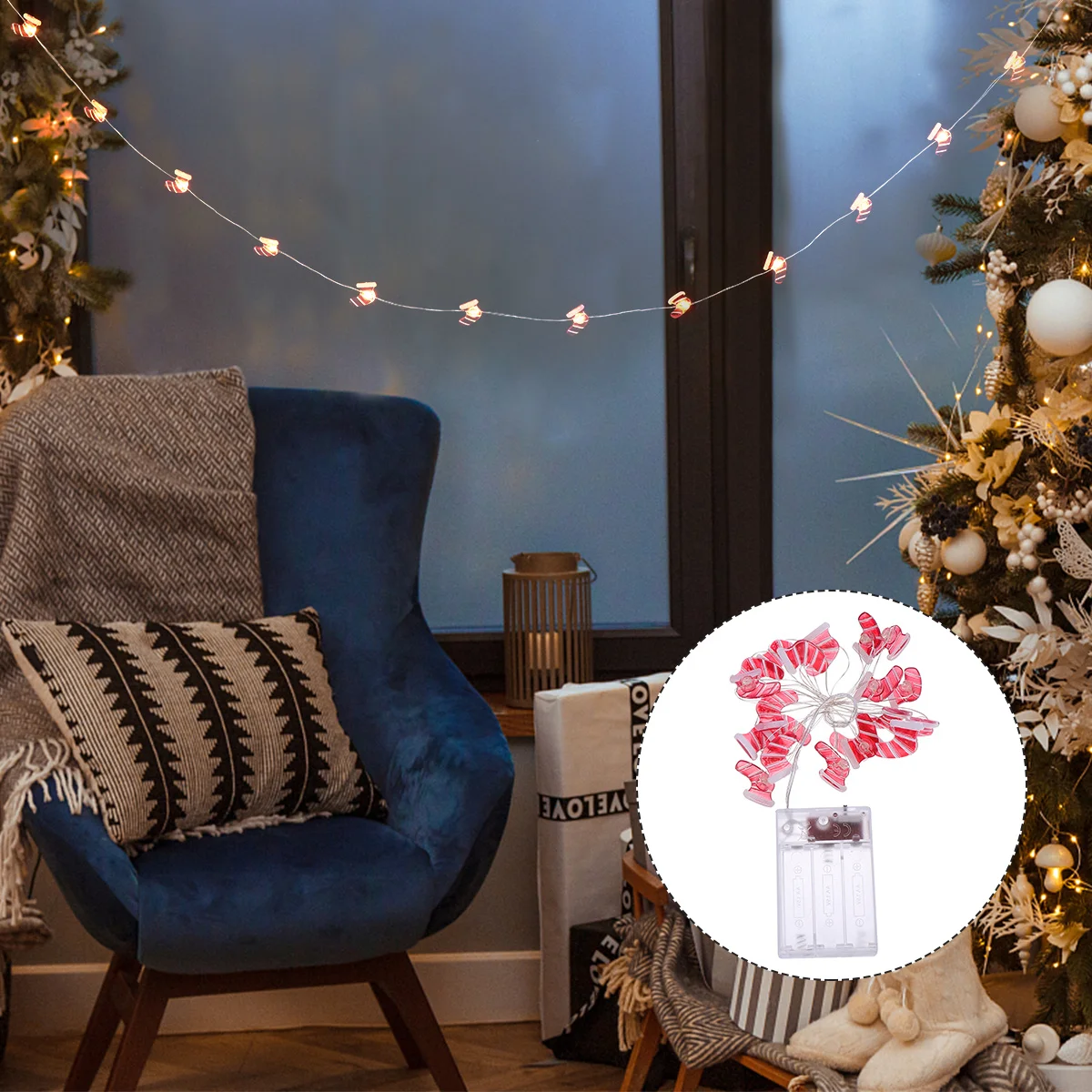 20leds forma de meia luzes de natal fio cobre led decoração para casa festa de jardim ao ar livre ip42 à prova dip42 água decoração do feriado