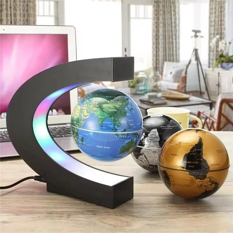 Floating Magnetic Levitation Globe Led World Map Electronic Anti-gravity Lamp Novel Instrument Ball Lamp Office Home Decoration