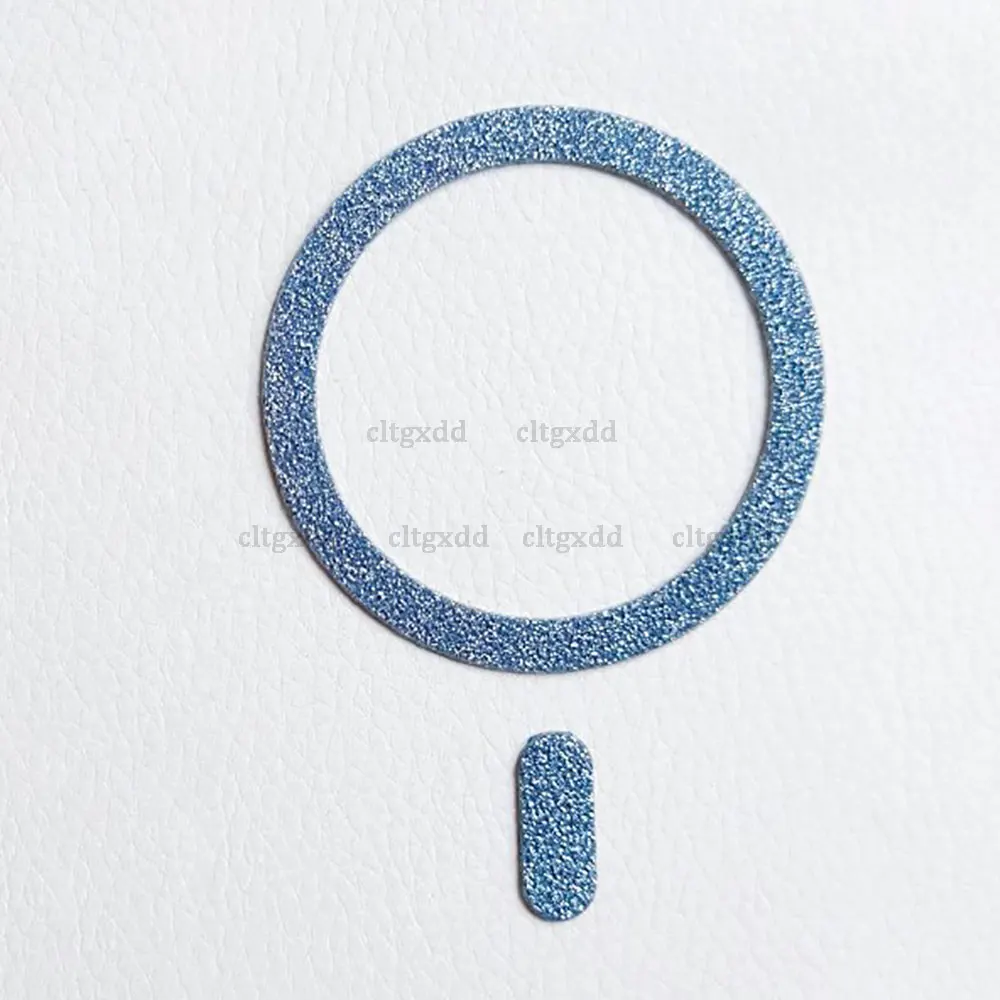 Cltgxdd-キラキラステッカー,接着剤,円形,ワイヤレス,磁気,リング,充電器,金属ステッカー,1個