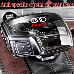 Modified Crystal Handle Car Gear Shift Knob Cover Lever Stick Head Decor For Audi A6 C8 A6L RS7 A7 Q8 S8 SQ8 Q7 RS6 A8L A4 A4L