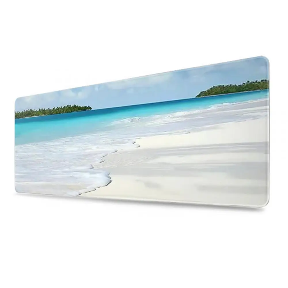 Beach Waves Mouse Pad Gamer XL Computer Large Custom Mousepad XXL Desk Mats Mouse Mat Natural Rubber Office Carpet PC Mouse Mats