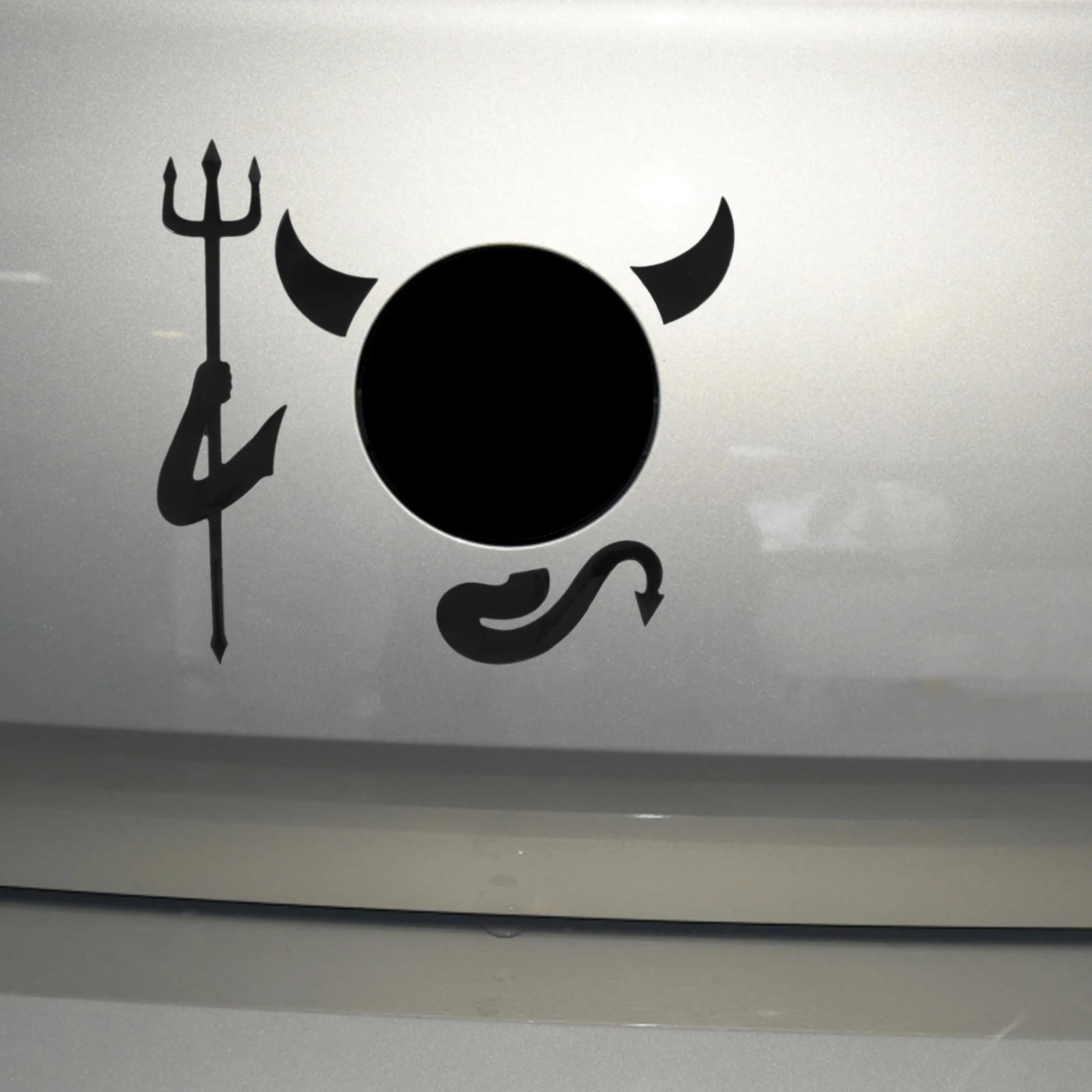 

6 Pcs Bumper Stickers Little Car Decal PVC Removable Window Black 3D High Quality Long Lasting No Residue Easy Apply